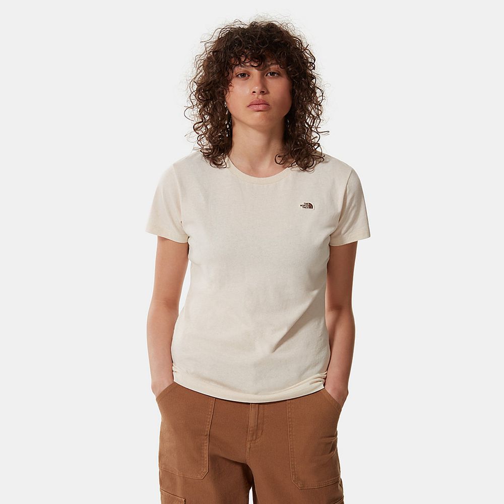 The North Face T-Shirts Womens Australia - The North Face Scrap Graphic Beige (DSG-845193)